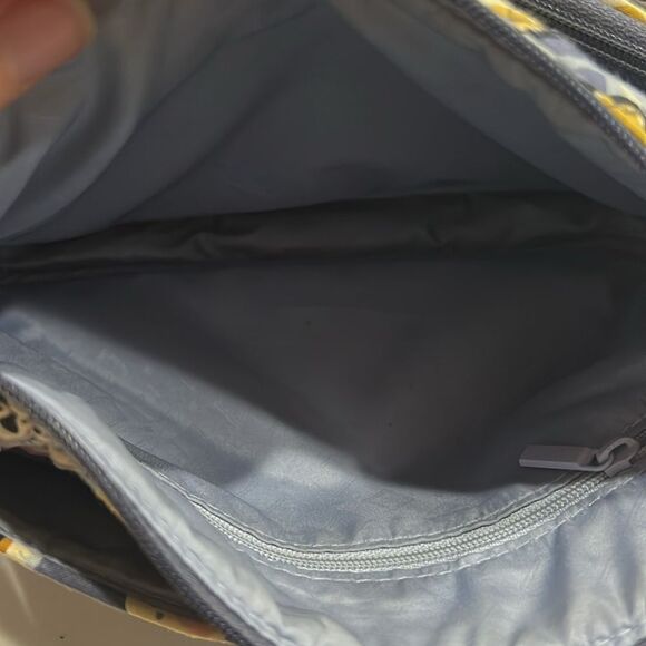 Vera Bradley Charmont Meadow Gray Small Zip Crossbody - Picture 7 of 13